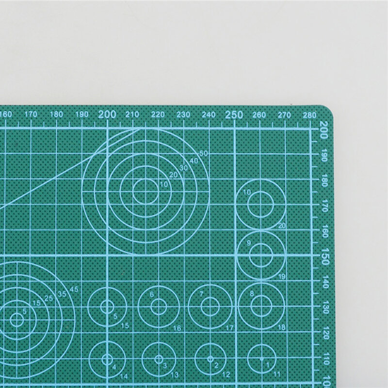 Tapete de corte autocurativo rectangular de Pvc, herramienta artesanal A4, verde oscuro, 30cm x 22cm