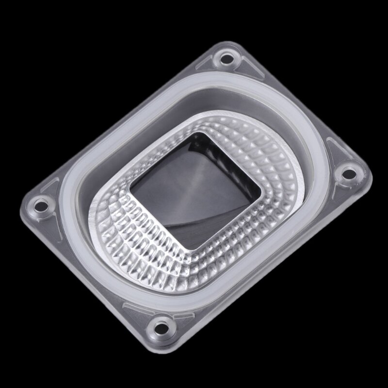 Reflector de lente LED para lámparas LED COB, lente PC + Reflector + anillo de silicona, cubierta de sombra