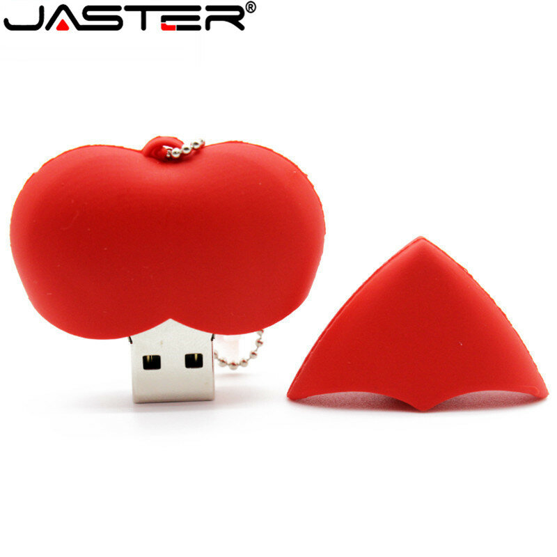 JASTER Pen Drive Estilo Do Amor Do Coração usb flash drive GB 8 4GB 16GB usb stick pendriver USB 2.0 u disk pen drive colar