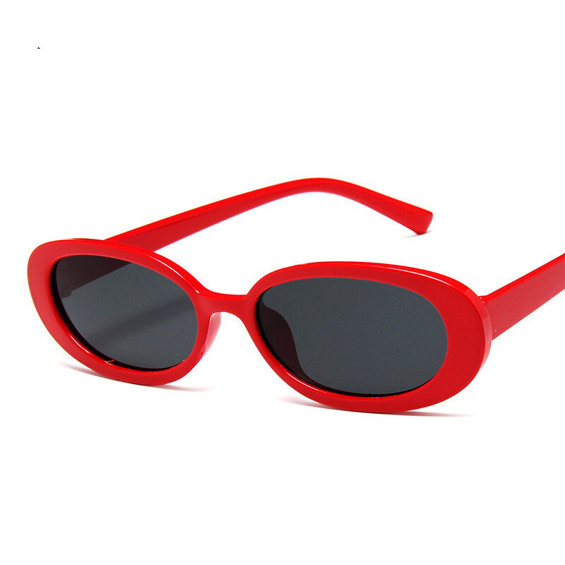 النساء Hotsale موضة الصيف فريد الألوان الصغيرة البيضاوي النظارات الشمسية شخصية مثير دافئ ظلال نظارات شمسية UV400 Oculos دي غراو