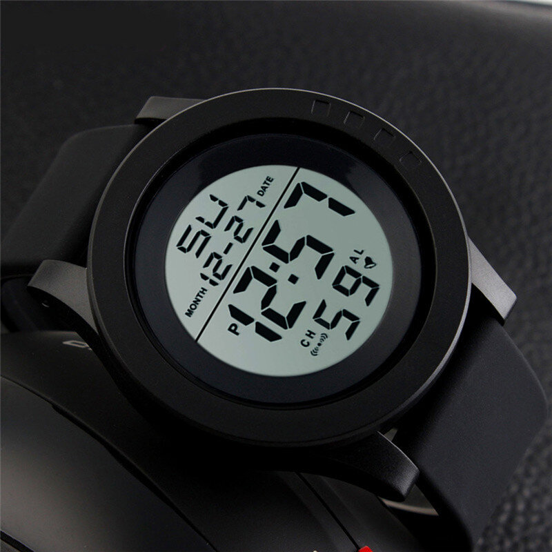 Reloj Digital de cuarzo para hombre, pulsera de goma con pantalla LED, resistente al agua, estilo militar, deportivo, A7, 2019