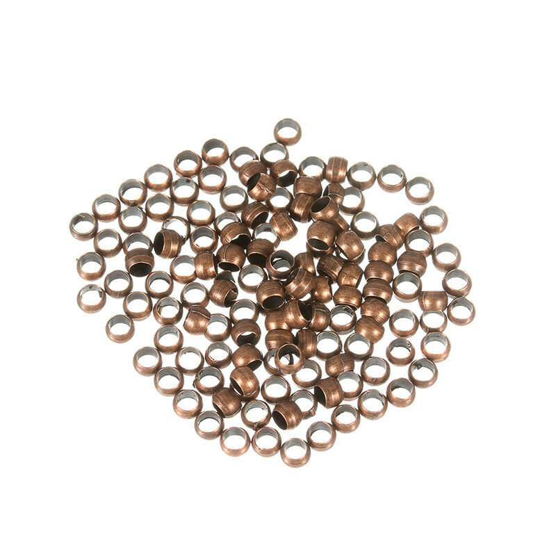 Xinyao 200 contas de ferro para crimpagem, contas para colar com fecho de ferro, diâmetro 2/2.5/3mm, f103