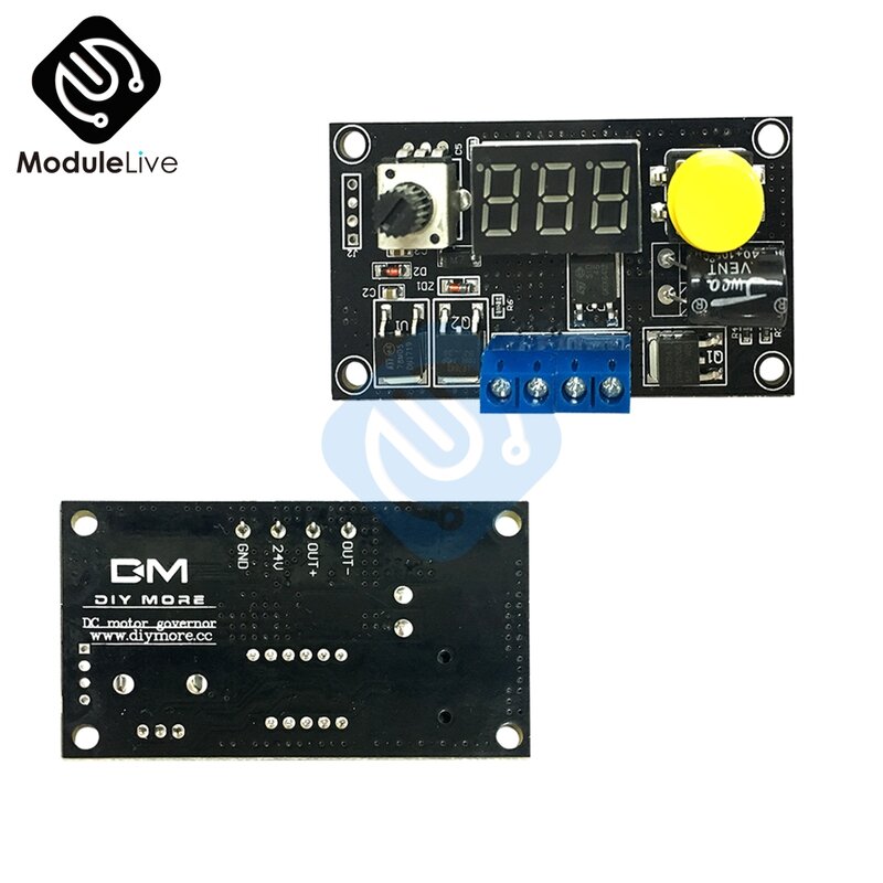 Controlador de velocidad PWM con pantalla digital, módulo de interruptor de Control de Motor de CC, 6-30V, 12V, 24V, MAX, 8A, LED ajustable