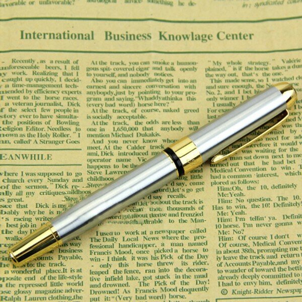 Meilleure vente stylo plume en argent JINHAO 250 M Nib or garniture amovible convertisseur d'encre