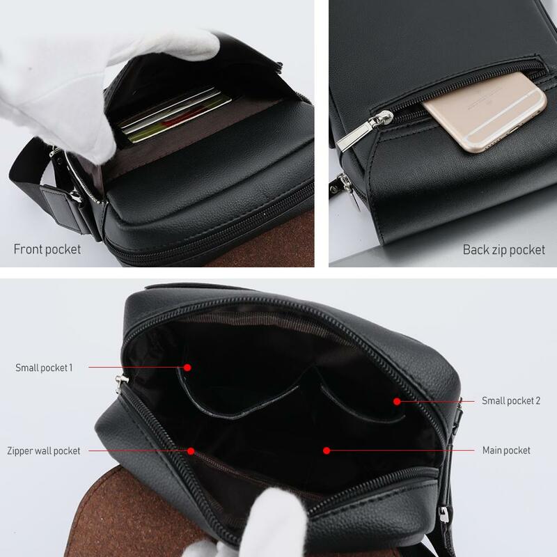 VICUNA POLO Высокая емкость повседневная кожаная маленькая сумка-мессенджер для мужчин с держателем карт брендовая мужская сумка через плечо
