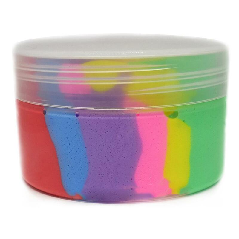Rctown colorido arco-íris algodão fada nuvem lodo fofo gelo lama alívio do estresse crianças brinquedo diy zk25
