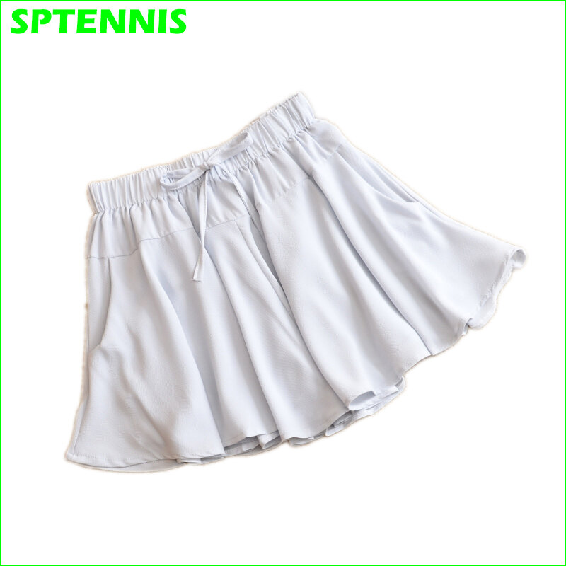 Elastic Waist Tennis Skirts Girl Chiffon Skorts Badminton Golf Pleated Full Skirt Women Summer