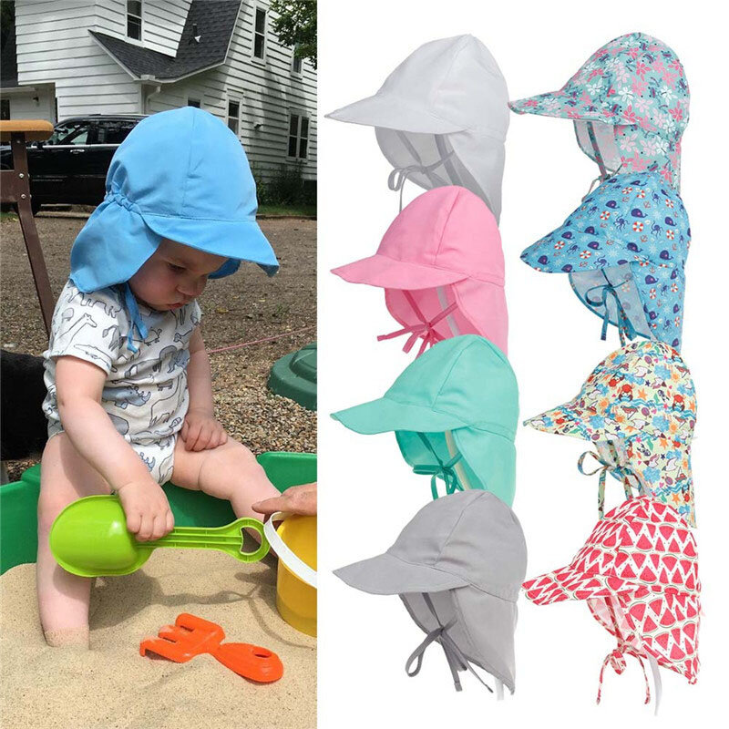 Summer Baby Hat Adjustable Sun Baby Cap SPF 50+ Travel Beach Caps Baby Summer Swimming Hat for Boys Girls Kids Sun Hat