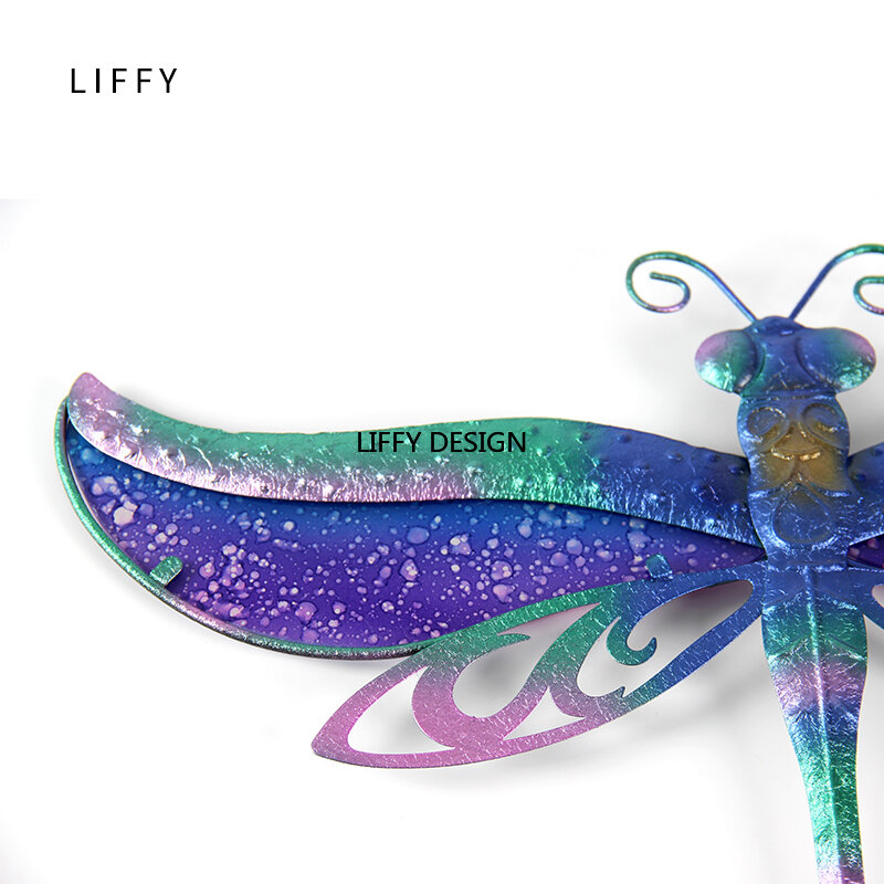 Liffy-libélula de pared para decoración de jardín, estatua decorativa para exteriores, Animal