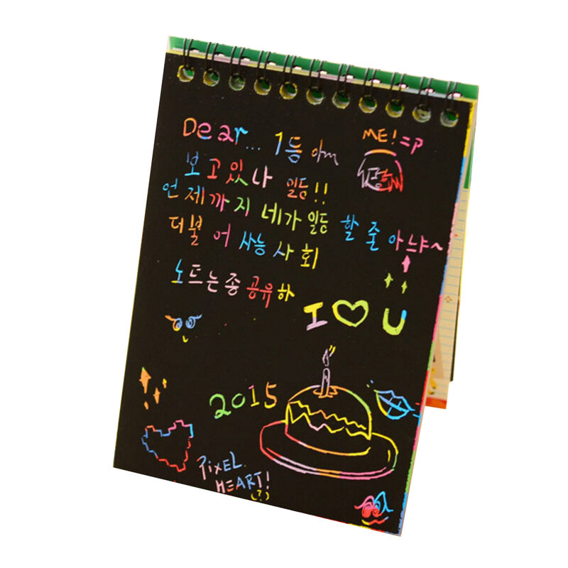 Carnet de croquis en papier coloré pour enfants, carnet de croquis, Graffiti, bobines de dessin, livre de dessin, couleur aléatoire, 1 livre