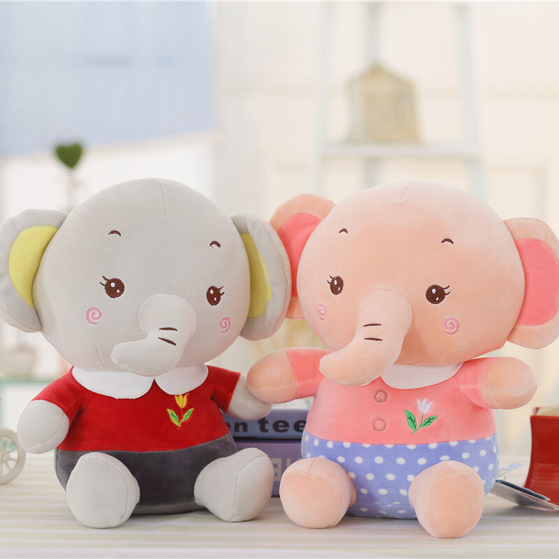 Bonecas de pelúcia de elefante, adorável, presente de aniversário para meninas