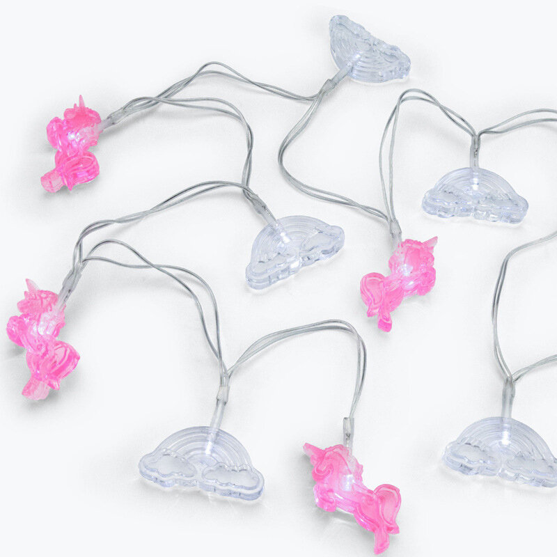 1/2/3m led unicornio cordas luzes de fadas piscando luzes decoração do casamento do natal operação da bateria para a festa do unicórnio novo