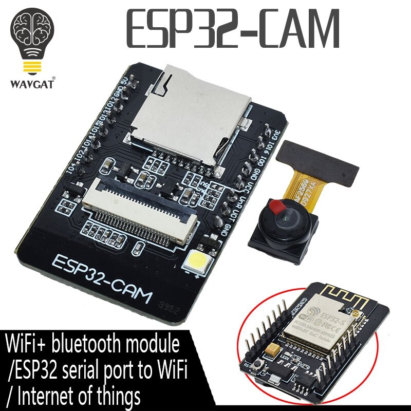 Módulo de ESP32-CAM ESP-32S con WiFi, placa de desarrollo con cámara de 5V, Bluetooth, OV2640, serie ESP32