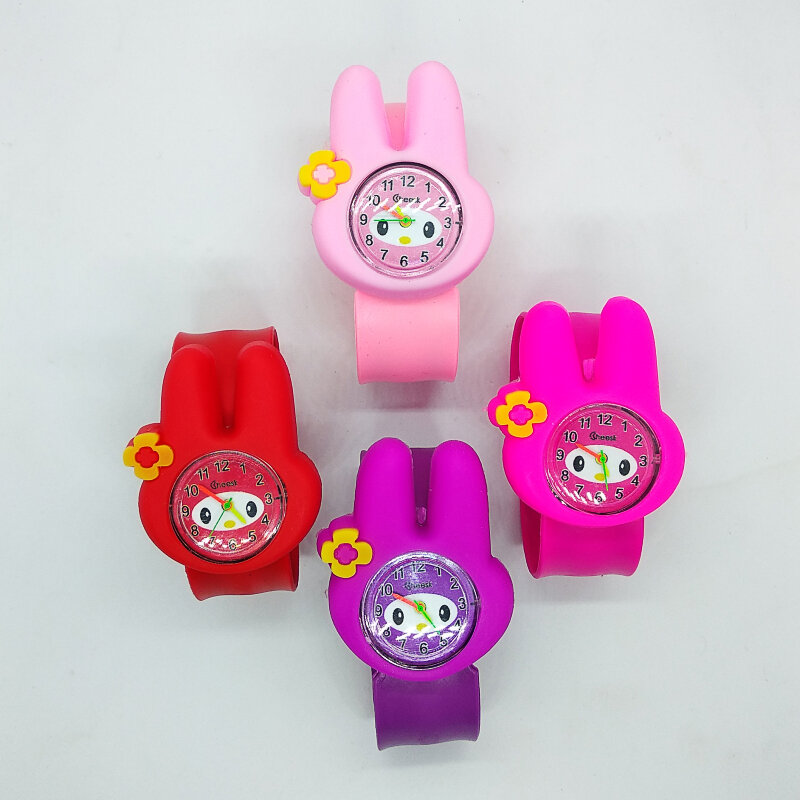 2019 nowy product! Kreskówka królik zegarek dla dzieci dzieci dziewczyny paski silikonowe dziecko zegarki kwarcowe chłopcy zegar Montre Enfant