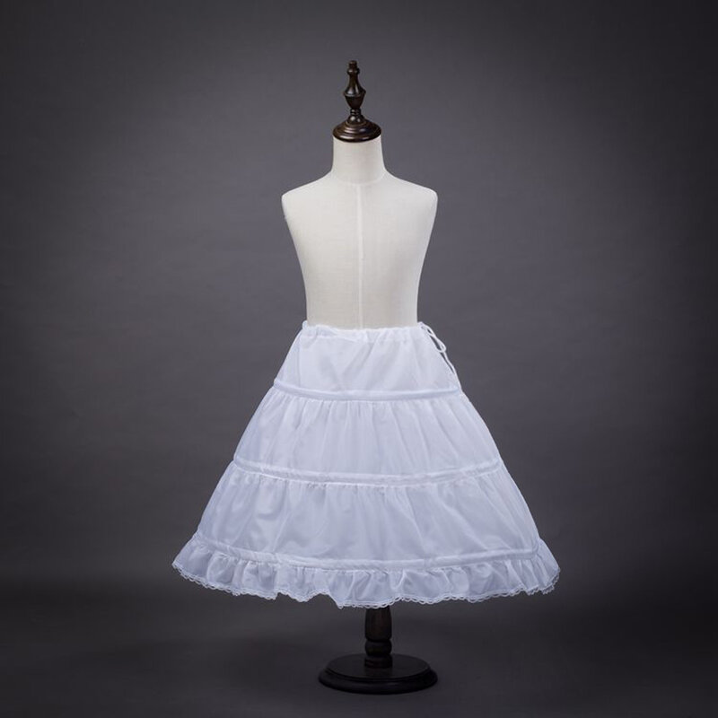 Hoa Bé Gái 3-Vòng Chữ A Crinoline Petticoat Tây Nam Không Trẻ Em Độ Tuổi 2-14 Nữ Đô Hoa Bé Gái Tóc