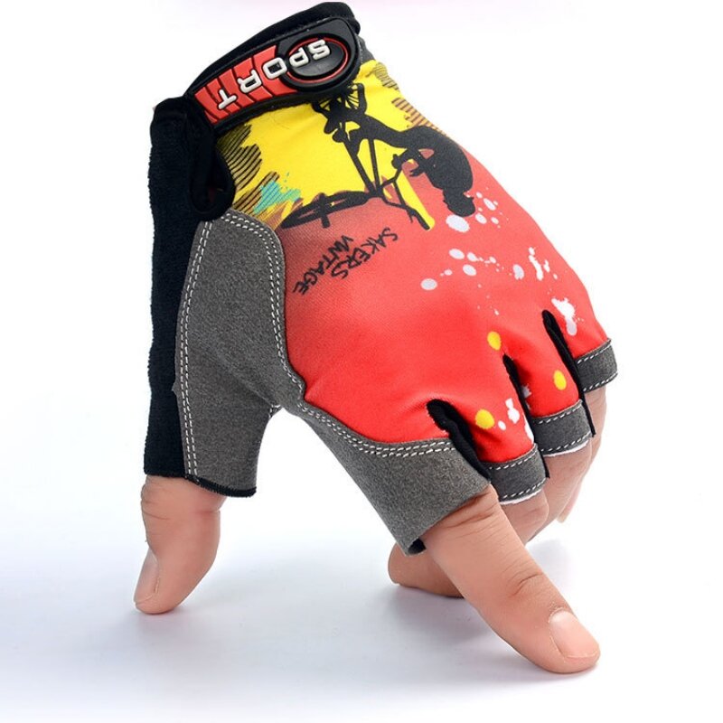 1 paar Anti Slip Half Finger Radfahren Handschuhe Gel Pad Atmungs Männer Frauen Motorrad MTB Rennrad Handschuhe Sport Angeln handschuhe