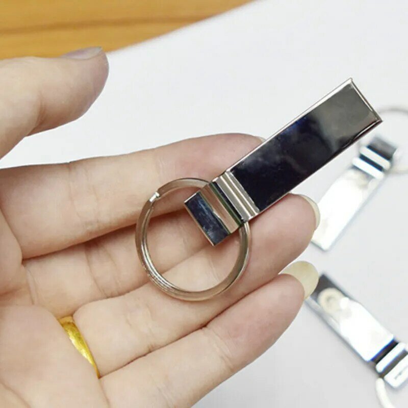 Keychain USB Flash Drive 64GB 32GB 16GB 8GB Metal Key Ring USB Flash Drives Memoria Stick Metal Pendrive For Promotion Company