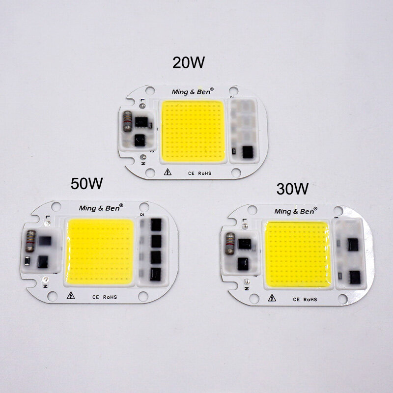 2Pcs LED Tongkol Bohlam Chip 20W 30W 50W Smart IC 110V 230V LED Chip untuk DIY LED Banjir Cahaya Hari Putih Dingin Putih Hangat Putih Dipimpin Manik-manik