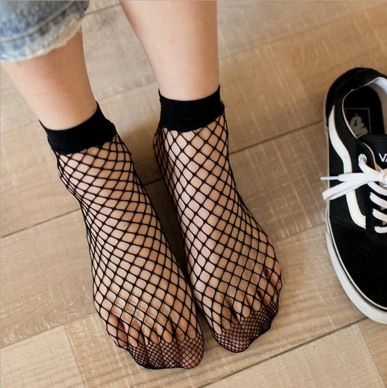 ARMKIN-Calcetines a la moda para mujer, medias de rejilla negra para mujer, calcetín Vintage para mujer, Navidad, 2019