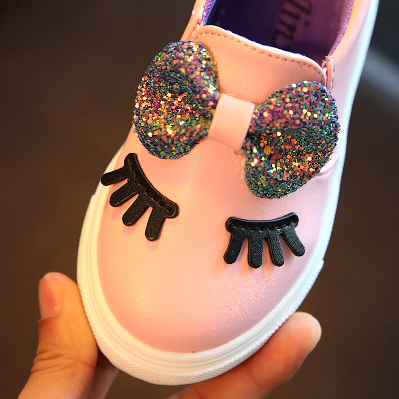 Kinder Mädchen Herbst Schuhe Mit Bogen Mode Glowing Sneaker Kinder Baby Casual Sport Schuhe Wasserdicht Slip-Resistant Nettes Schuh