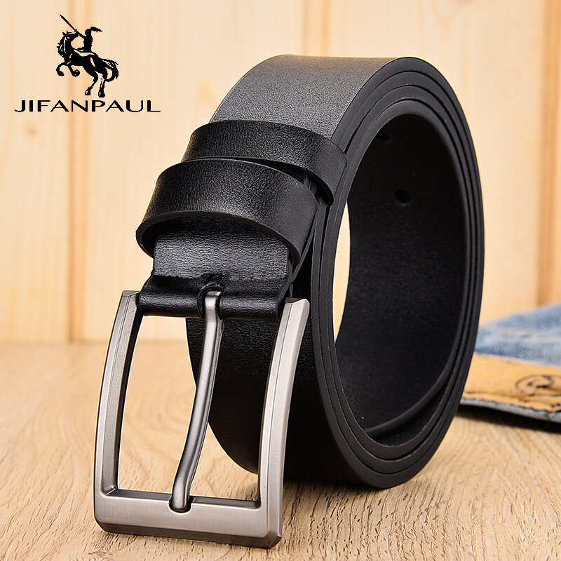 Jifanpaul – ceinture en cuir pour hommes, de haute qualité, design de luxe, à la mode, jeans pour hommes, assorti aux étudiants