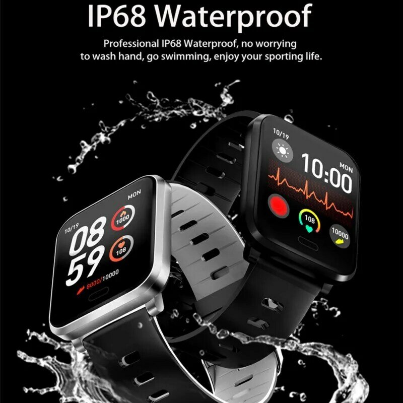 Smart Uhr IP68 Wasserdichte Multi-Bewegung Modus Herz Rate Blutdruck Überwachung Informationen Push Smart Uhr