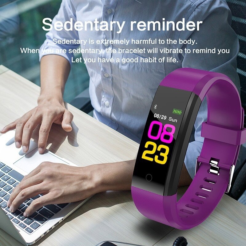 ID115Plus Smart Armband Horloge Bluetooth Polsbandje Hartslagmeter Horloge Snelle schip Activiteit Fitness Tracker Slimme Band