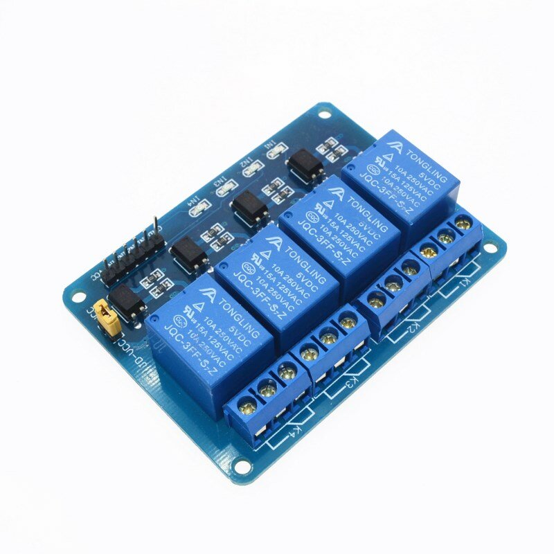 Módulo de relé electrónico de 5V y 4 canales para Arduino ARM PIC AVR DSP, módulo de relé de 5V y 4 canales
