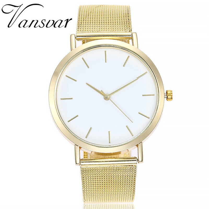 Vansvar Luxury Gold Sliver นาฬิกาข้อมือผู้หญิงสแตนเลสสตีล Casual นาฬิกาผู้หญิงนาฬิกาข้อมือ2020 Relogio Feminino ของขวัญ S7