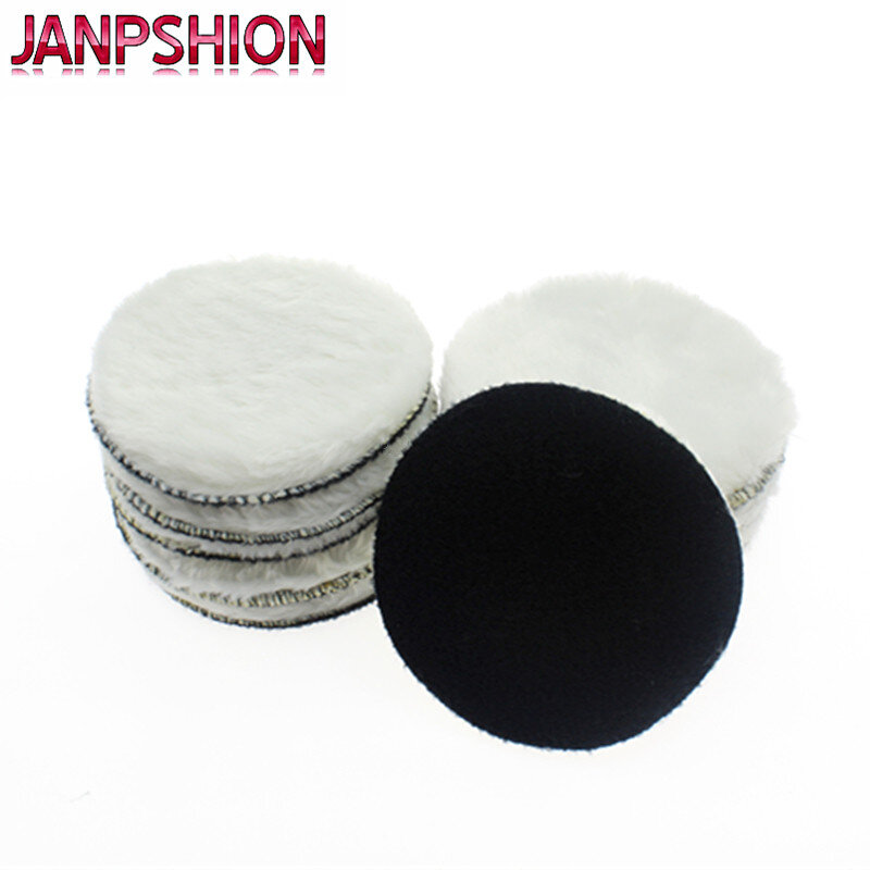 JANPSHION 10pc 180mm car polishing pad 7" inch polish waxing pads Wool Polisher Bonnet For Car paint Care