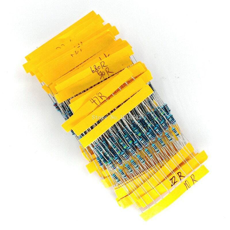 300PCS 10 -1M Ohm 1/4w resistenza 1% Kit di resistori a Film metallico Kit di assortimento di resistenza Set 30 tipi ogni 10 pezzi