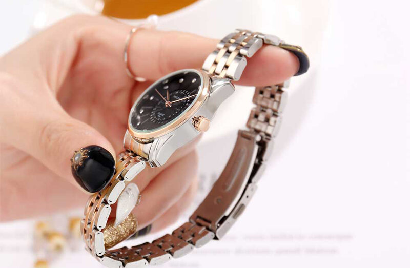 Vrouwen Quartz Horloge Luxe Dames Rolexable Waterdicht Kalender Unieke Quartz Business Jurk Horloges Diamant Vrouwelijke Dame Klok