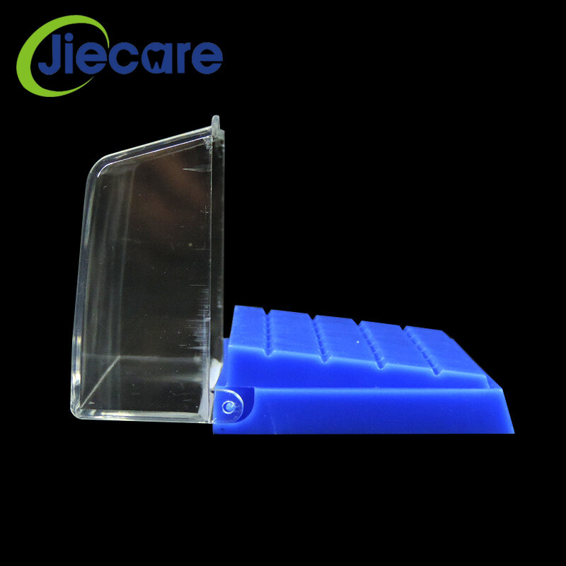 1 PC 24 otwory gorąca sprzedaż plastikowe Dental Bur Holder dezynfekcji blok Case Box produkty dentystyczne sprzęt laboratoryjny niebieski/biały nowy