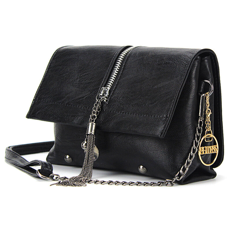 Женская сумка-мессенджер 2019 винтажная кожаная сумка через плечо для женщин модная сумка с кисточками женская сумка на плечо