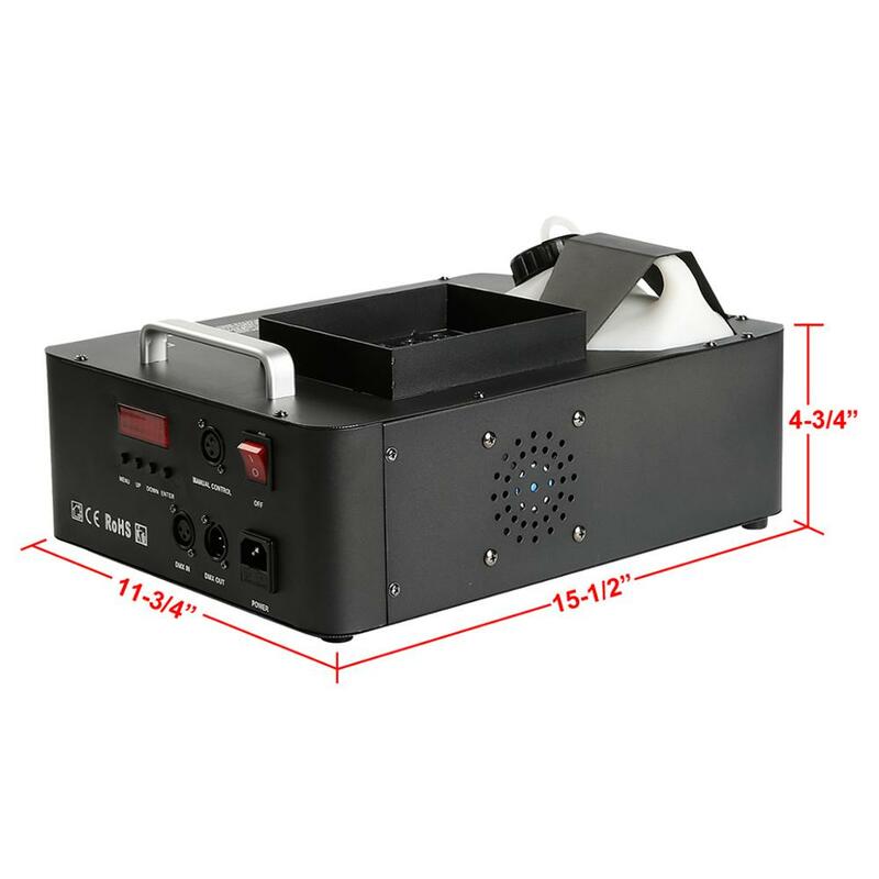 Up spray 1500W RGB 3 in1 24 LED DMX Smoke Fog Machine Stage Lighting W/ Remote
