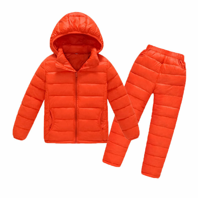 Conjuntos de chaqueta de invierno para niños, abrigo de invierno para chico, ropa cálida para niña, 2 uds.