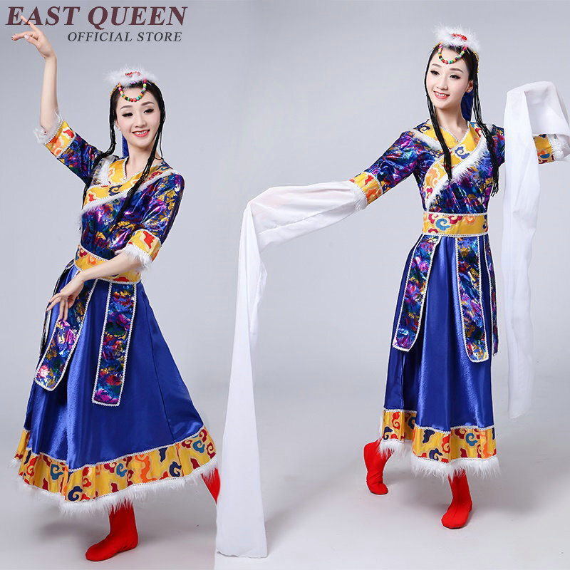 Mongoolse kostuum kleding Chinese folk dance kostuums kleding jurk podium dans slijtage prestaties Mongoolse jurk DD141