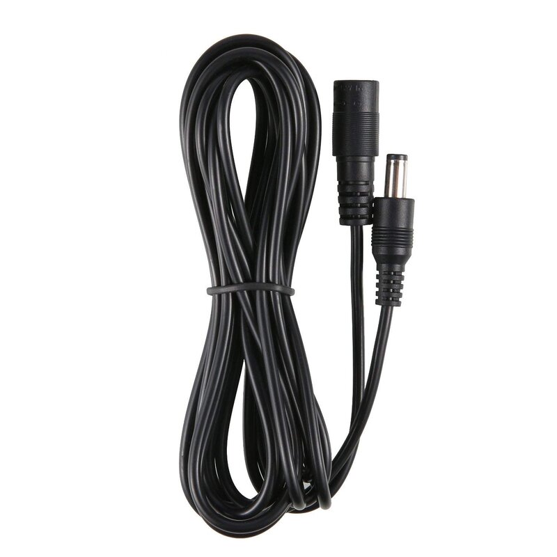 Cable de alimentación macho hembra para cámara CCTV, Cable de extensión de DC 12V de 5,5mm x 2,1mm, color blanco y negro, 1M, 2M, 3M, 4M, 5M, 10M