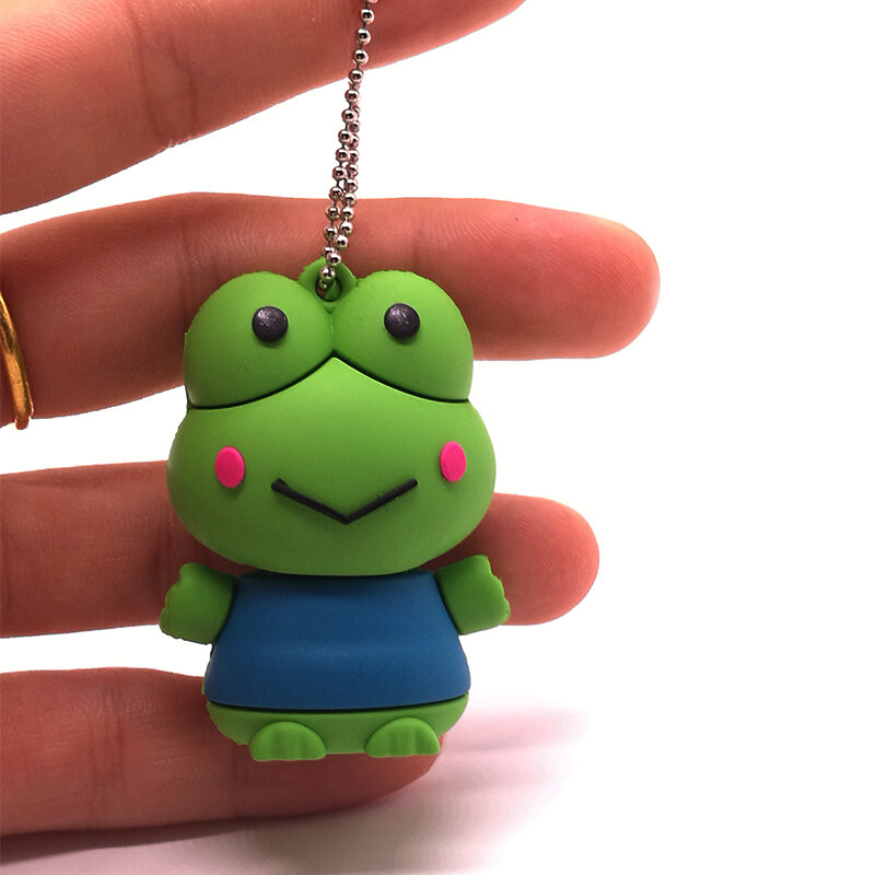 USB stick cartoon frosch pen drive 4GB 8GB 16GB 32GB niedlich memory stick personalisierte geschenk usb-stick reale kapazität usb-stick