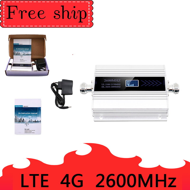 4G 2600mhz  LTE Cellular Signal Booster 4G Mobile Network Booster Data Cellular Phone Repeater  Amplifier Band 7 Yagi Antenna