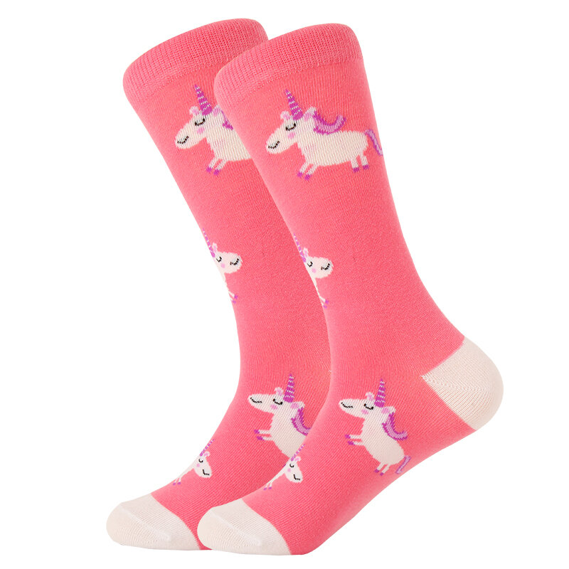 LETSBUY – chaussettes en coton peigné pour femmes, harajuku, humoristiques, créatives, dessin animé d'animaux, pour femmes, filles, fruits, chien, oiseau, chili, hommes