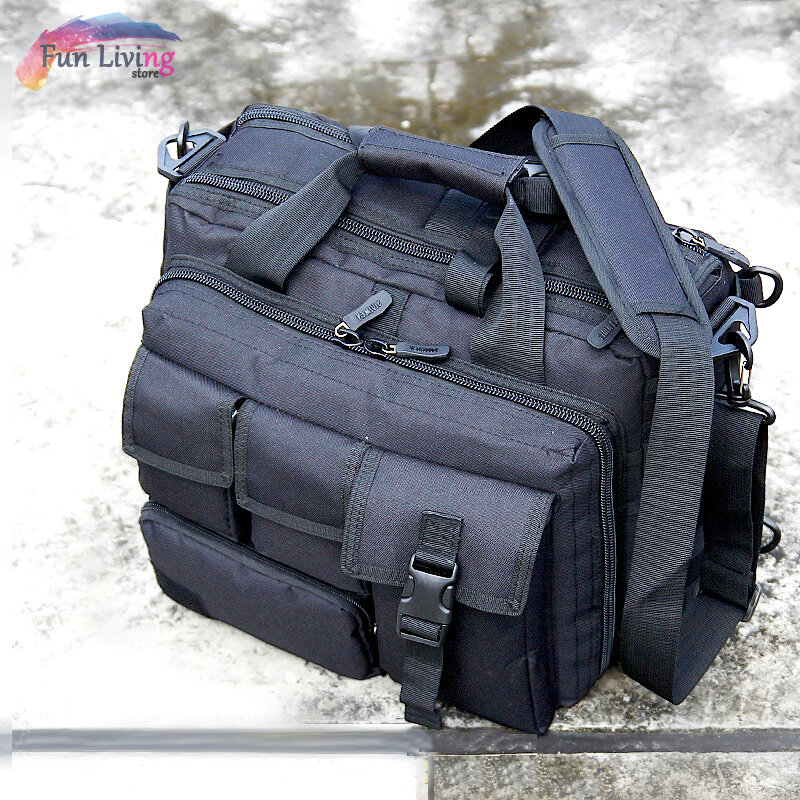 Męskie wojskowy torba na laptopa wielofunkcyjny odkryty Tactical teczki komputer torebki na ramię do uprawiania turystyki pieszej szkoła podróży