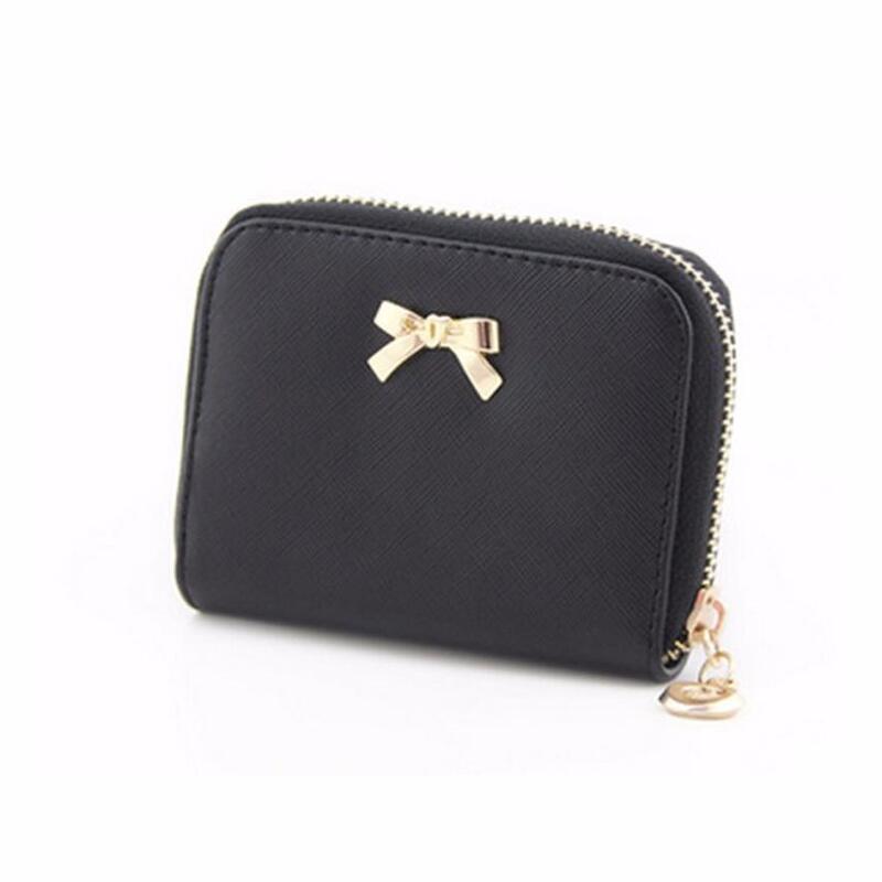 여성 지갑 2019 bowknot 지퍼 동전 지갑 착용 가능한 짧은 지갑 핸드백 여성 지갑 여성 클러치 지갑 carteira feminina
