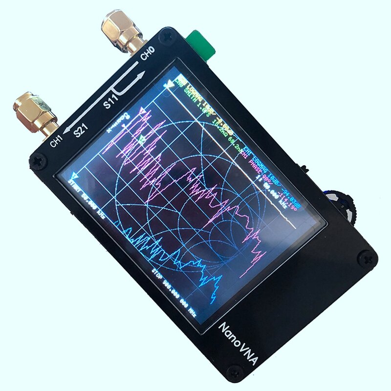 Nanovna analisador de rede de vetor, tela de toque digital mf hf vhf uhf 50khz-900mhz antena analisador carregável