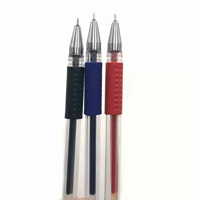 Caneta gel de tinta preta vermelha e azul, 8 tamanhos, canetas neutra de 0.5mm, para escritório e escola, material de papelaria, presentes
