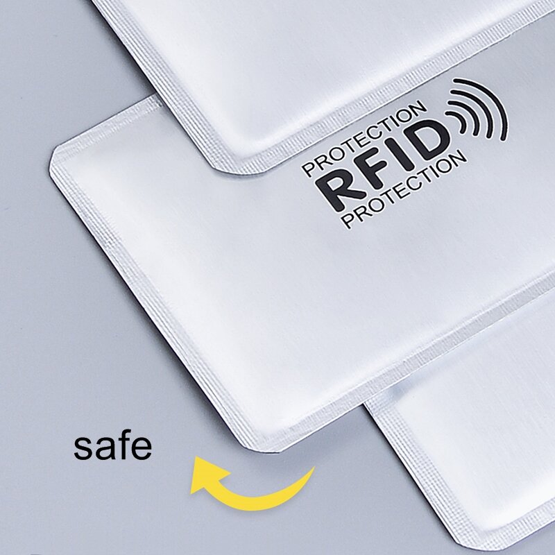 Lecteur de blocage Rfid porte-carte NFC, 5 pièces, Protection ID porte-cartes de banque, métal de crédit porte-carte F052
