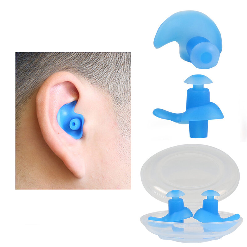 Plugue de ouvido impermeável, plugue de ouvido de silicone impermeável para natação, esportes aquáticos e mergulho, à prova de poeira