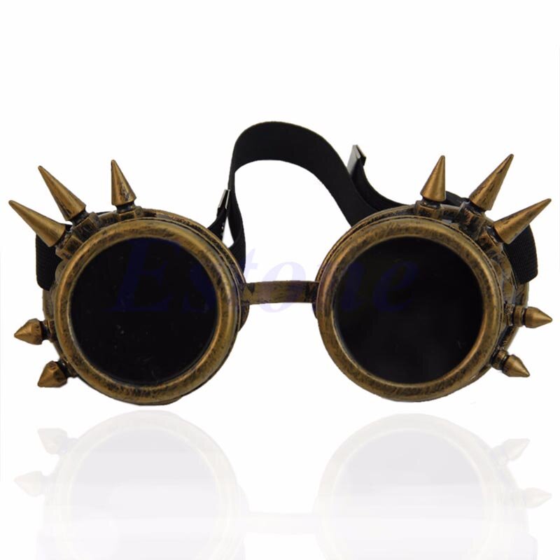 نظارات واقية من الطراز الفيكتوري القوطي مع برشام ، نظارات واقية من Steampunk للحام الشرير