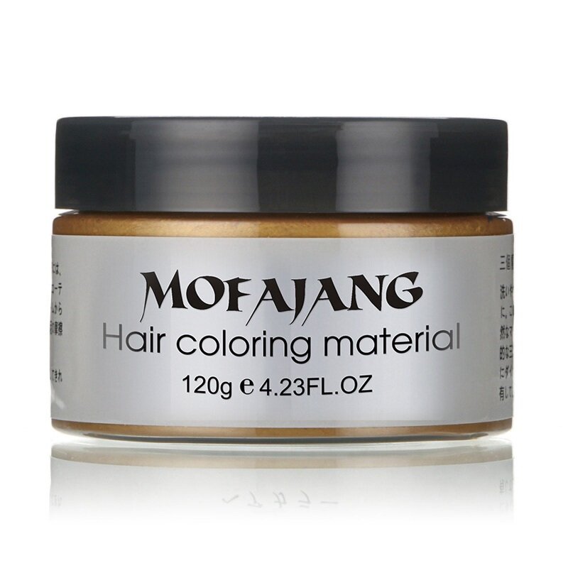 Mofajang-tinte de cera desechable para el cabello, pasta de moldeado de una sola vez, crema de barro de cera de tinte para el cabello verde abuela de plata, 7 colores, 120g