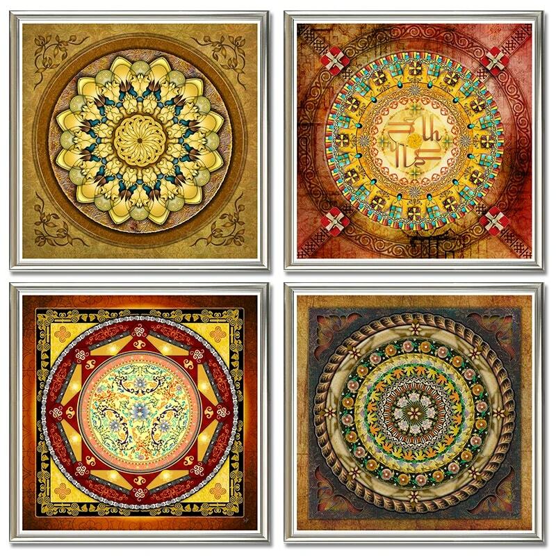 Thangka tibetano-pinturas de arte de Mandala, arte de Buda, imágenes de pared, decoración del hogar, cultura, cuadro de lienzo religioso